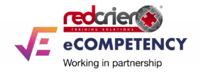 eCompetency and Redcrier logo combined. Competency within care staff
