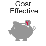 Piggy bank icon to indicate how cost effective our training is