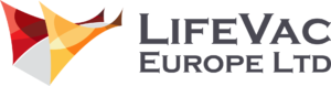 LifeVac Europe in large bold grey text and the red and yellow company logo