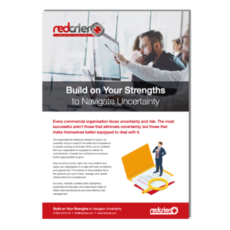 Screen grab of the front page of our white paper which is called "build on your strengths to navigate uncertainty".